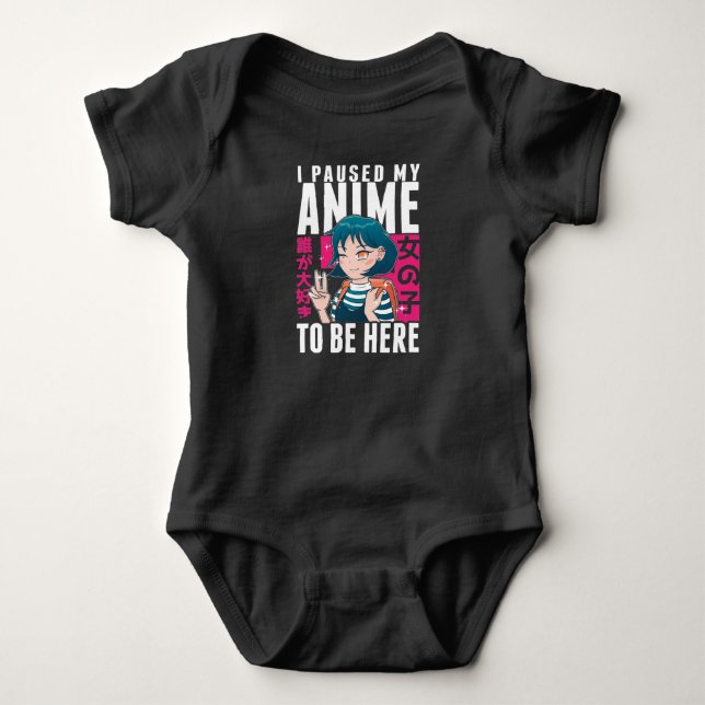 Anime Girl Otaku Teen Japanese Manga Fan Baby Bodysuit (Front)
