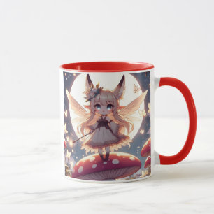 Anime Girl Pixie Hippie Moon Fairy Mug