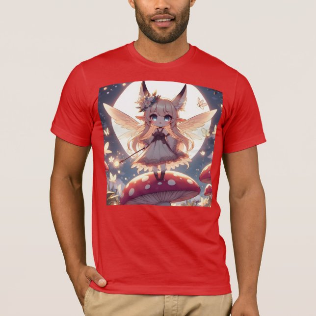 Anime Girl Pixie Hippie Moon Fairy T-Shirt (Front)