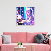 Anime Girl Playing Piano