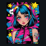Anime Girl Poster–Modern Pop Art Style Wall Deco Poster<br><div class="desc">Add bold personality to your space with this vibrant anime girl poster in a modern pop art style. Featuring striking colours, expressive character design, and a playful contemporary twist, this wall art is perfect for anime fans, pop art lovers, and anyone who enjoys unique statement decor. Ideal for bedrooms, game...</div>