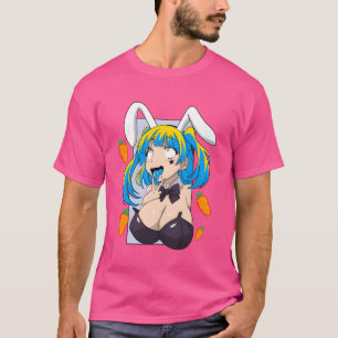 Anime Girl Rabbit Waifu Anime Material retro T-Shirt
