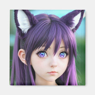 Anime Girl Realistic Fox Ears Magnet