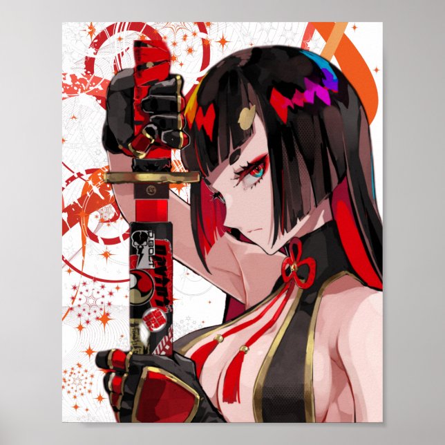 Anime girl Samurai  Poster (Front)