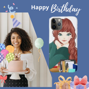 Anime Girl School Supplies Plate Case-Mate iPhone Case