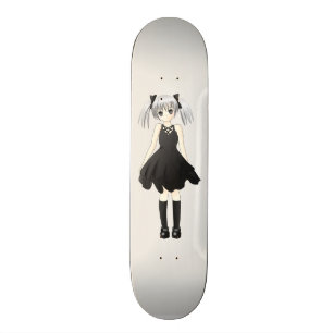 Anime girl skateboard