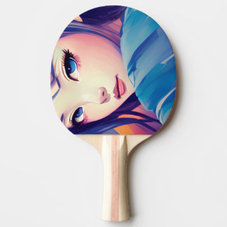 Anime girl skateboard Ai Ping Pong Paddle