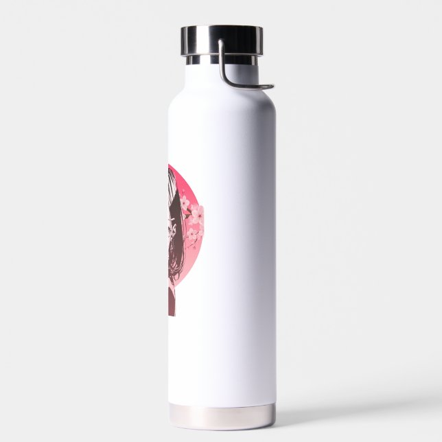 Anime Girl stylish sticker Water Bottle (Left)