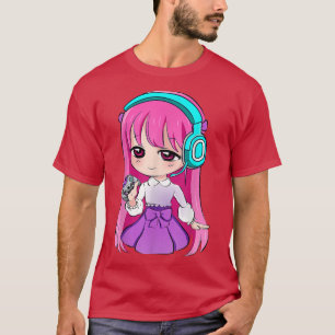 Anime girl Video Games Anime And Gaming Chibi T-Shirt