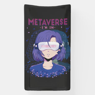 Anime girl virtual reality glasses Banner