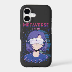 Anime girl virtual reality glasses iPhone Case
