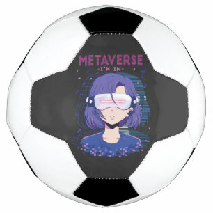 Anime girl virtual reality glasses Soccer Ball