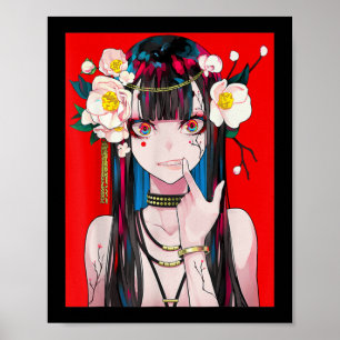 Anime Girl Waifu Japanese Aesthetic Kawaii Otaku  Poster