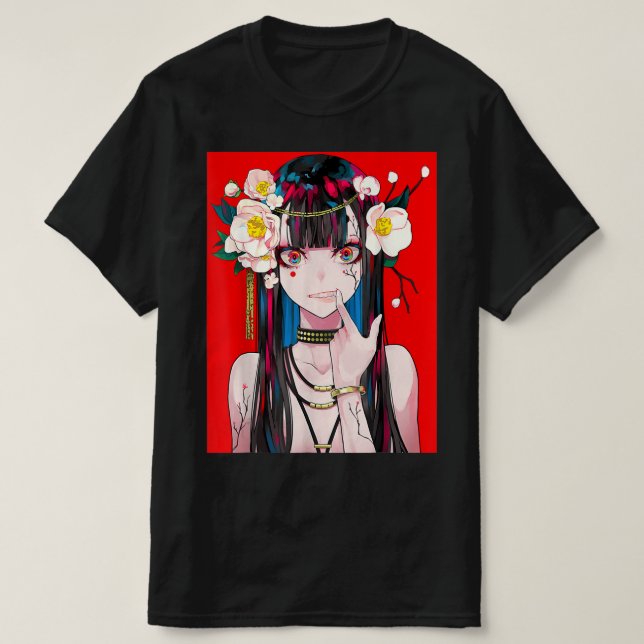 Anime Girl Waifu Japanese Aesthetic Kawaii Otaku  T-Shirt (Design Front)