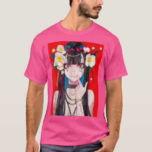 Anime Girl Waifu Japanese Aesthetic Kawaii Otaku  T-Shirt