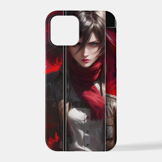 Anime Girl with Red Scarf Phone Case Stylish (Back)