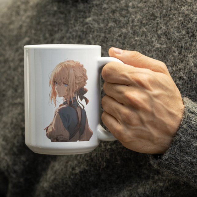 Anime girl wondering You're thinking about her Coffee Mug (Creator Uploaded)
