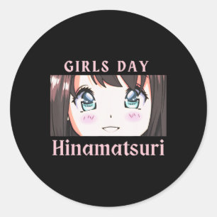 Anime Girls Day Hinamatsuri holiday or Dolls Day o Classic Round Sticker