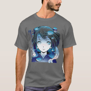 Anime Girls Koi Fish Japan Gifts Comic Girl  T-Shirt