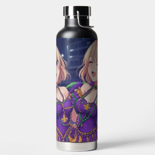 Anime Girls Mardi Gras  Water Bottle