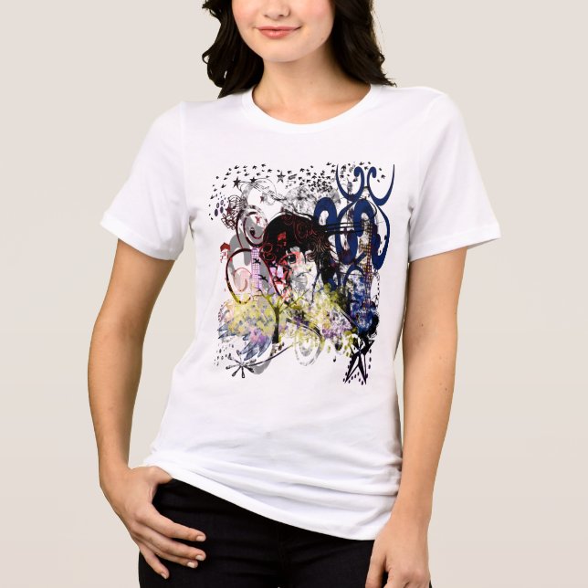 Anime Girls Tri-Blend Shirt (Front)