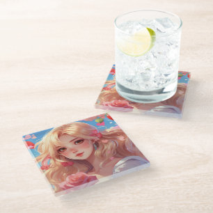 Anime glass coaster