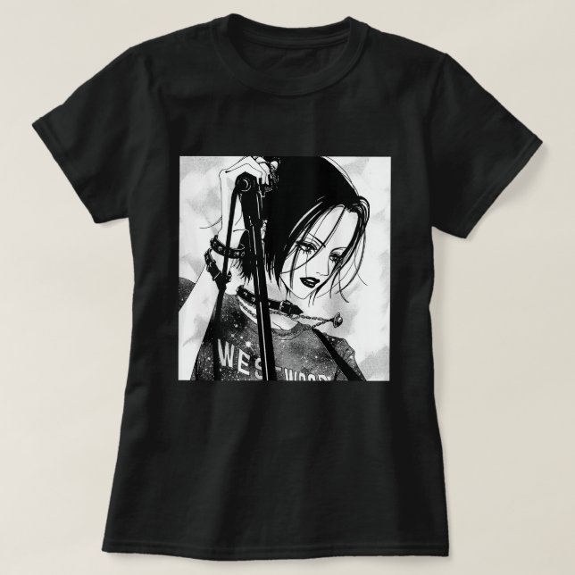 Anime Gothic Girl Aesthetic Waifu Japanese Otaku T-Shirt (Design Front)