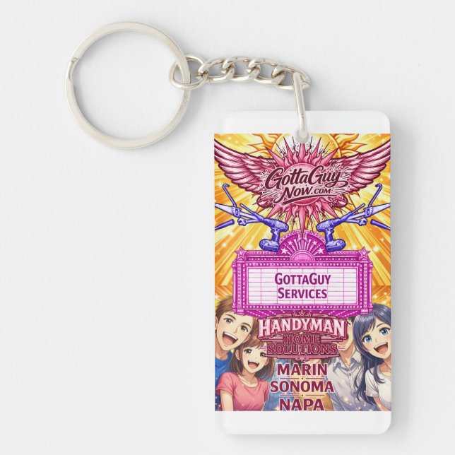 Anime GottaGuy Handyman Home Solutions  Key Ring (Front)