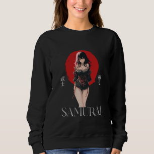 Anime Grunge Waifu Samurai Emo Japanese Anime Girl Sweatshirt