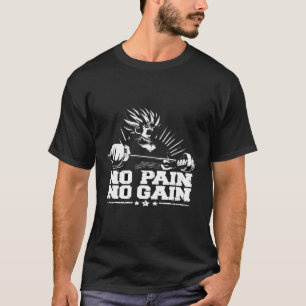 Anime Gym No Pain No Gain Weightlifting Training P T-Shirt