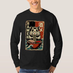 Anime Hamster Eating Ramen Japanese Cute & Funny K T-Shirt