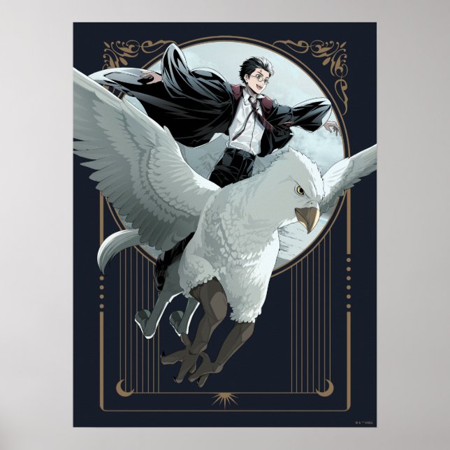 Anime HARRY POTTER™ Flight with Buckbeak Poster (Front)