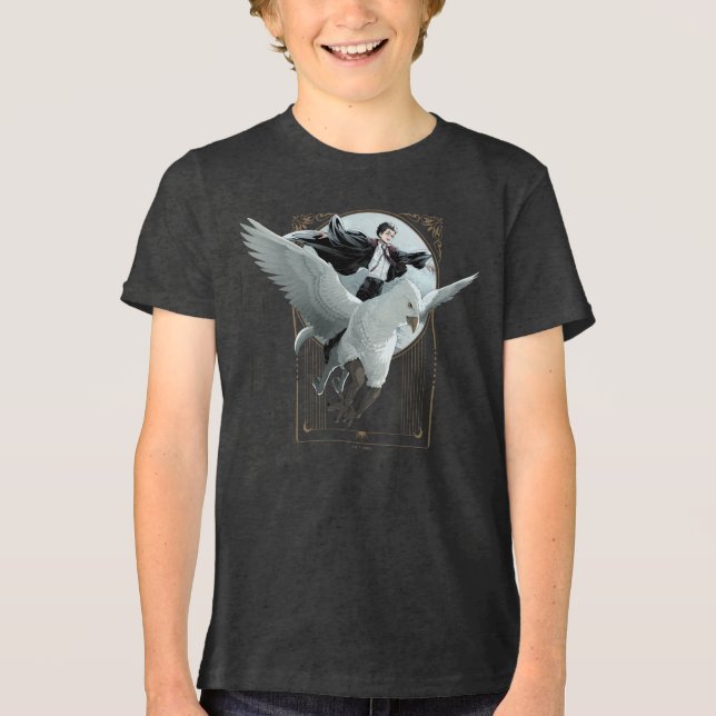 Anime HARRY POTTER™ Flight with Buckbeak Tri-Blend Shirt (Front)