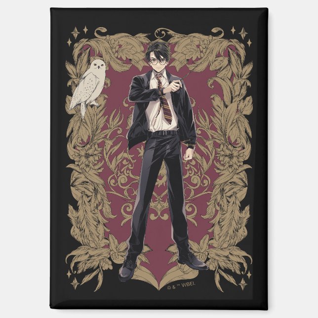 Anime HARRY POTTER™ Ornate Frame Magnet (Front)