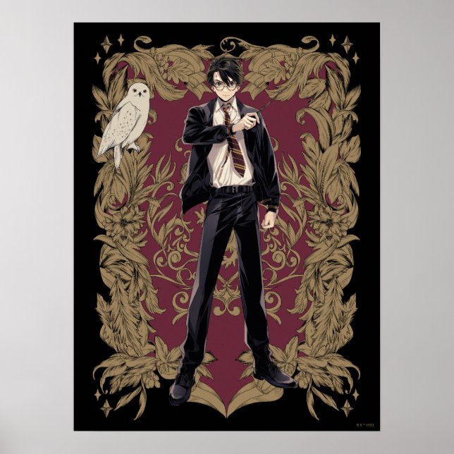 Anime HARRY POTTER™ Ornate Frame Poster (Front)