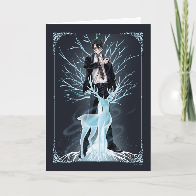 Anime HARRY POTTER™ Stag Patronus Card (Front)