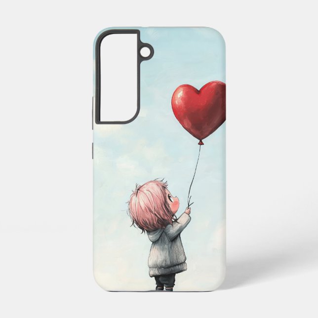 Anime Heart Balloon Phone Case  (Back)