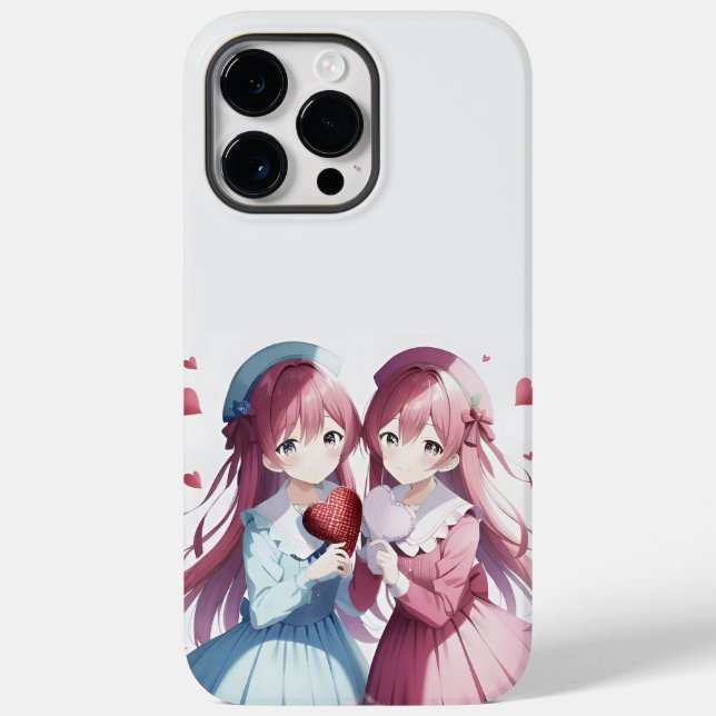 Anime hearts Valentine's Day Case-Mate iPhone Case (Back)