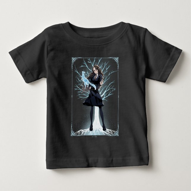 Anime Hermione Granger's Otter Patronus Baby T-Shirt (Front)