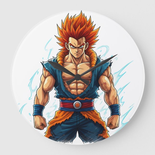 anime hero otaku weeb decal merch large clock (Front)