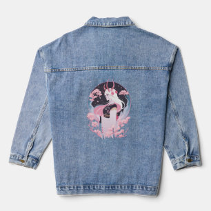 Anime Horned Goddess Denim Jacket
