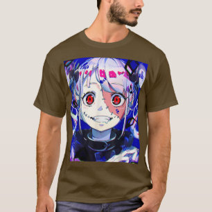 Anime Horror Girl Kawaii Waifu Aesthetic Japanese  T-Shirt