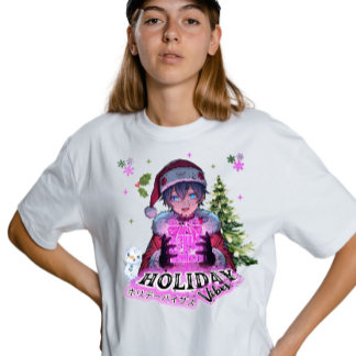 Anime-inspired Holiday Vibes Festive Christmas  Tri-Blend Shirt