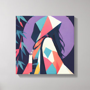 Anime Inspired Series 10 Moonlit Secret Canvas Print