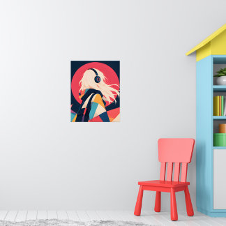 Anime inspo print No 8 Wind in her Hair