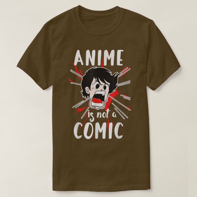 Anime Is Not A Comic  Japan Otaku Anime Slogan  T-Shirt (Design Front)