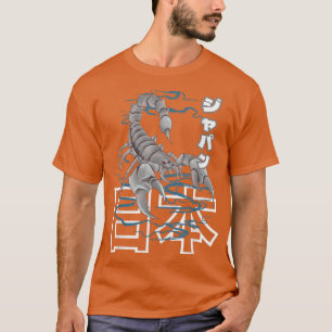 Anime Japan Retro Grunge Otaku Kanji Scorpion  T-Shirt