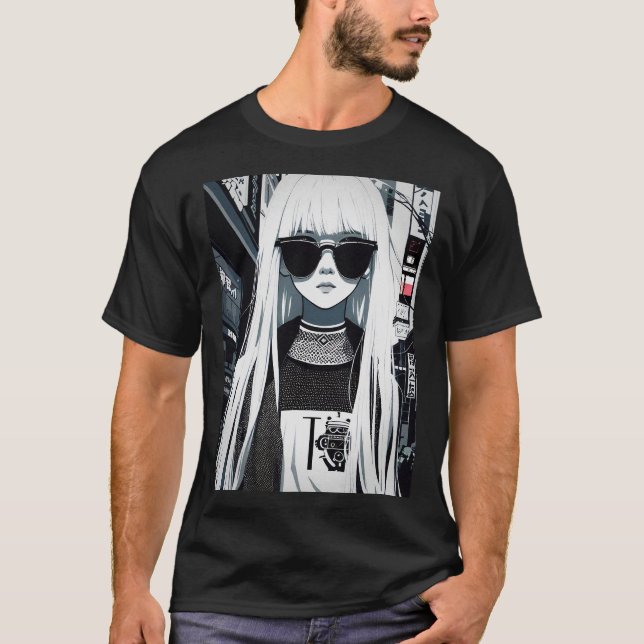 Anime Japanese Fashion Aesthetic Girl T-Shirt (Front)
