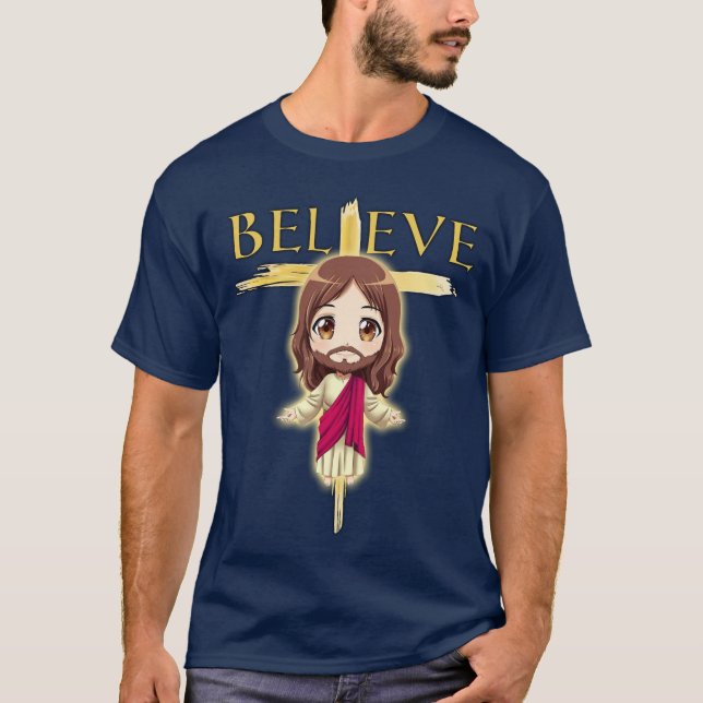 Anime Jesus - Believe! T-Shirt (Front)