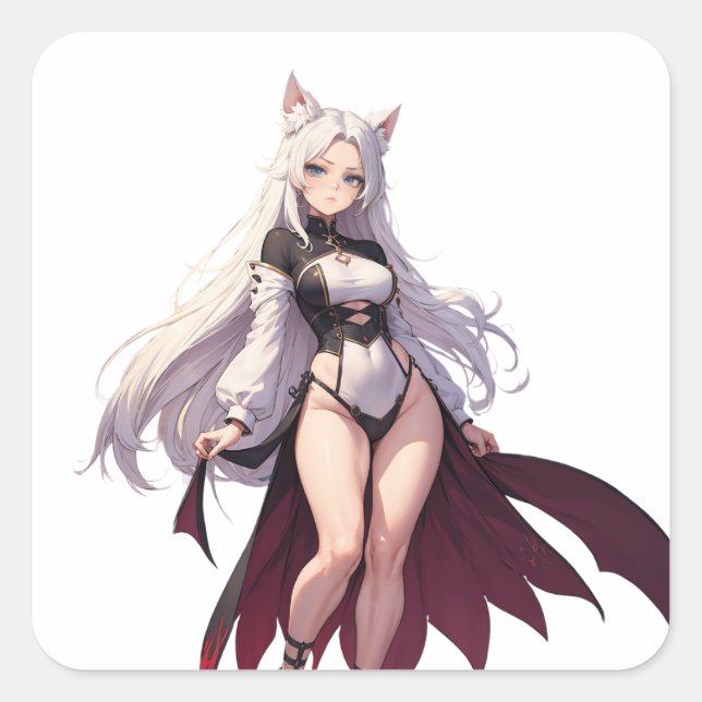 Anime Joy Square Sticker (Front)